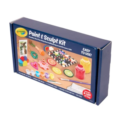 Crayola Paint & Sculpt Kit with Air Dry Clay and Washable Paints
