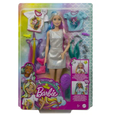 Barbie Fantasy Hair Fashion Doll with Colorful Blonde Hair