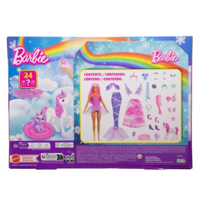 Barbie Advent Calendar with Fashion Doll & 24 Surprise Toy Accessories