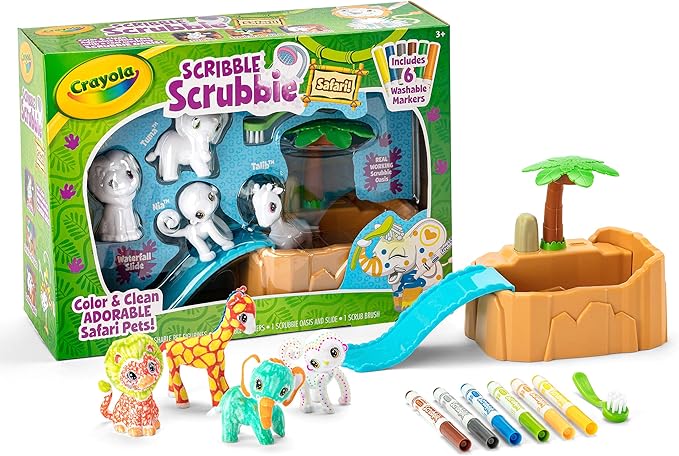 Crayola Scribble Scrubbie Safari Animals Tub Set