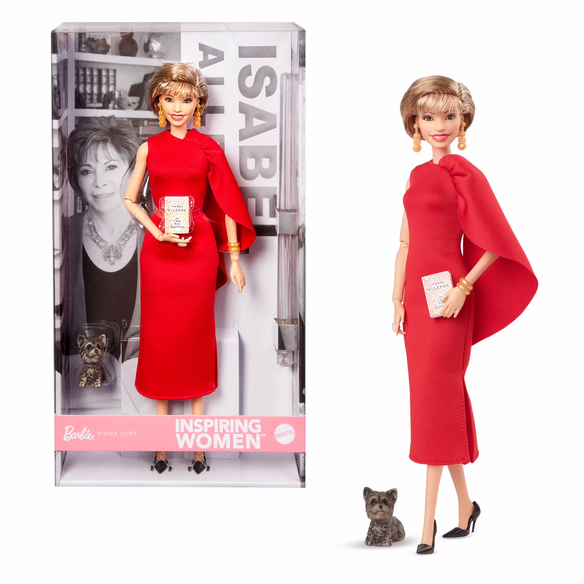 Barbie Inspiring Women Collectible Doll Isabel Allende in Red Dress