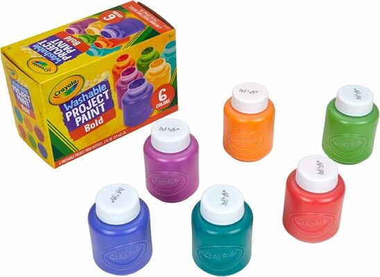 Crayola Washable Kids Paint 6pcs Assorted Bulk Paint Set for Kids