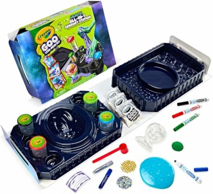 Crayola Goo All in 1 Sensory Station Galactic Slime Making Kit for Kids