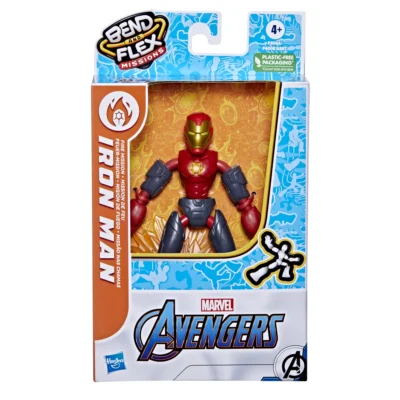 Marvel Avengers Flex Missions Iron Man Fire Action Figure