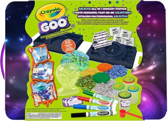 Crayola Goo All in 1 Sensory Station Galactic Slime Making Kit for Kids