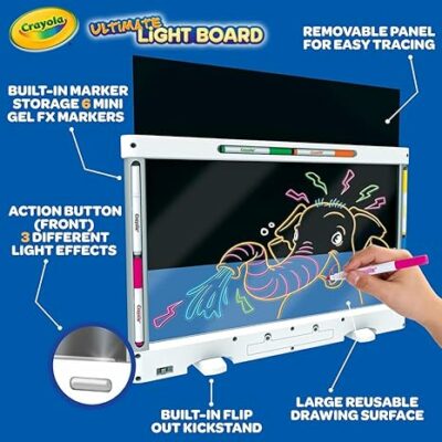 Crayola Ultimate Light Board White Kids Drawing Tablet