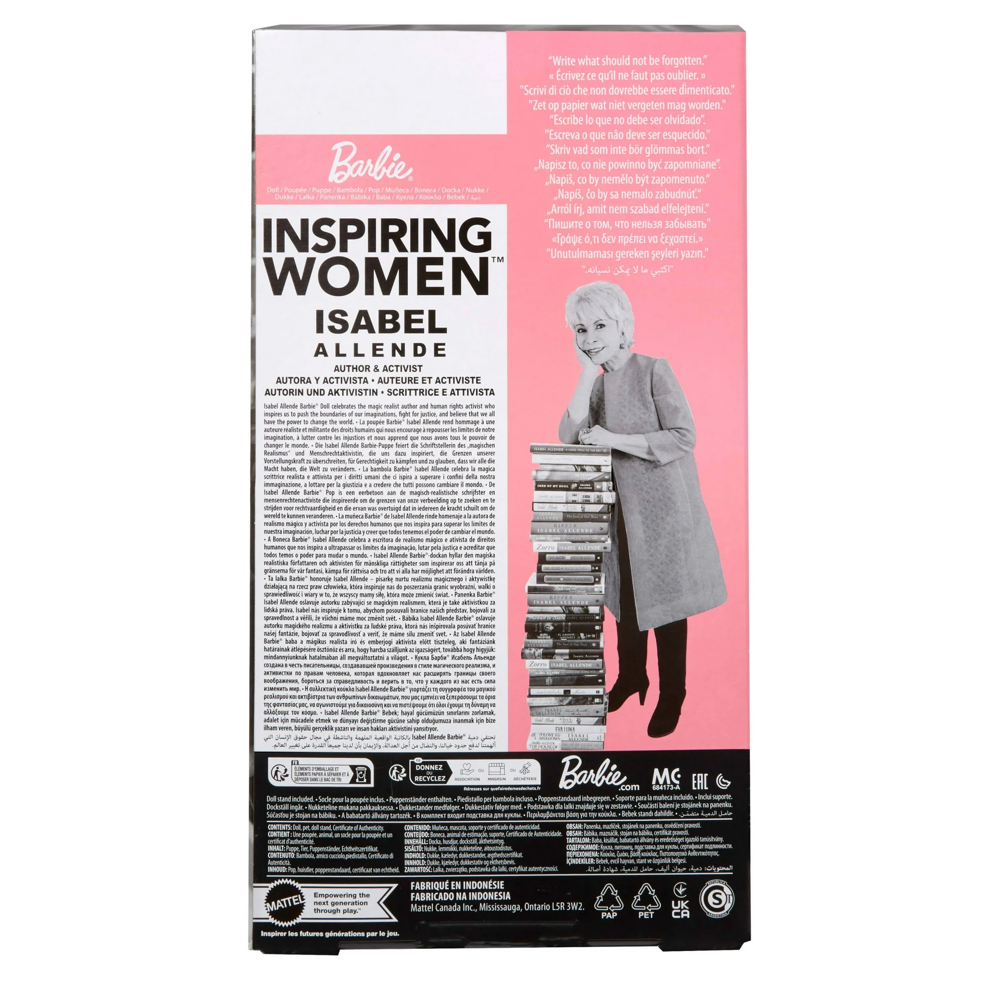 Barbie Inspiring Women Collectible Doll Isabel Allende in Red Dress Barbie Inspiring Women Collectible Doll Isabel Allende in Red Dress