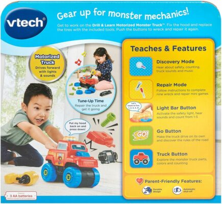 VTech Drill and Learn Motorized Monster Truck with Repair Tools