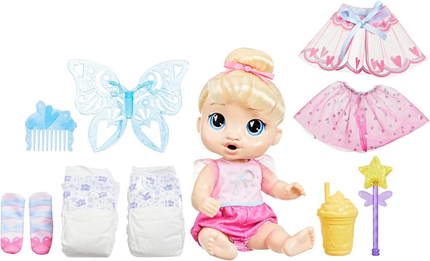 Baby Alive Fairy Fashions Harper Hugs Doll with Clothes Accessories Baby Alive Fairy Fashions Harper Hugs Doll with Clothes Accessories