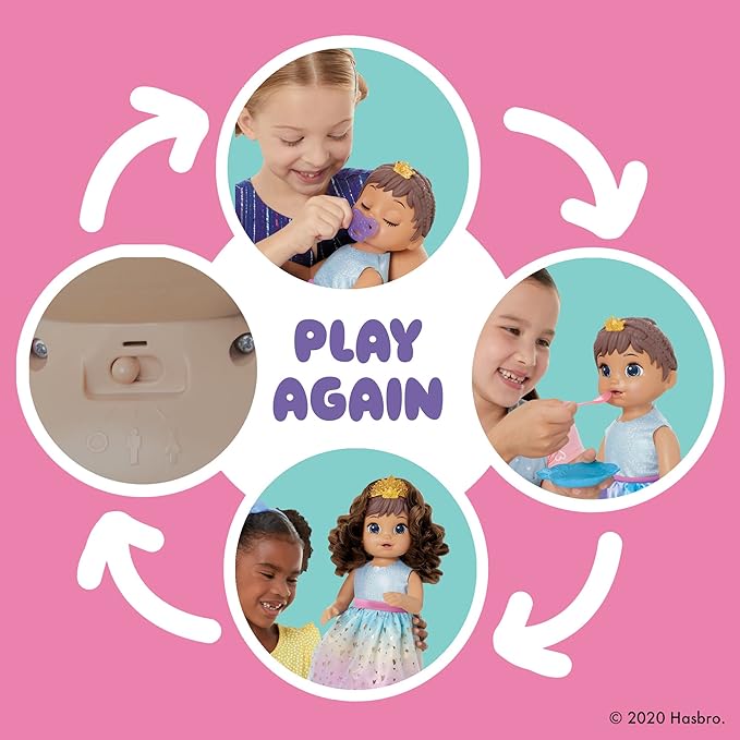 Baby Alive Princess Ellie Grows Up! Brown Hair Interactive Doll with Accessories Baby Alive Princess Ellie Grows Up! Brown Hair Interactive Doll with Accessories