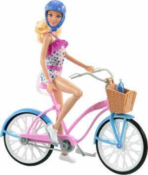 Barbie Doll and Bike Playset Bicycle & Rolling Wheel