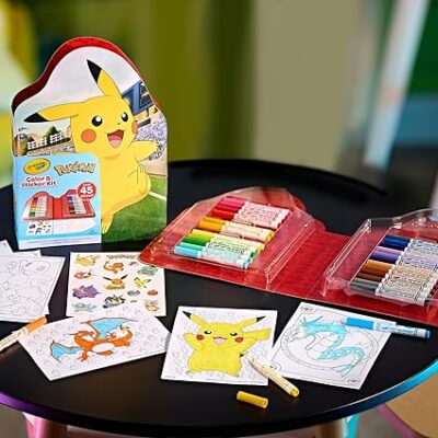 CRAYOLA Case with Colours & Stickers Pokémon Felt Pen Set