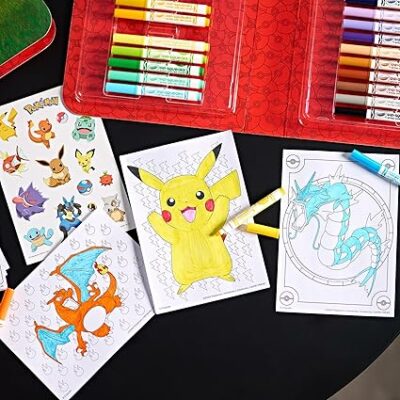 CRAYOLA Case with Colours & Stickers Pokémon Felt Pen Set