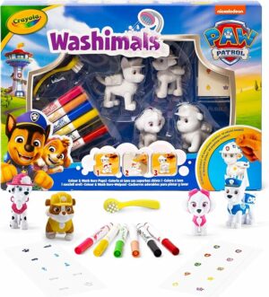 CRAYOLA Washimals Paw Patrol Activity Kit with 4 Baby Animals