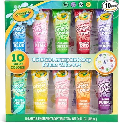 Crayola Bathtub Fingerpaint 10 Color Deluxe Value Pack