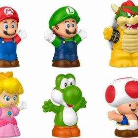 Fisher-Price Little People Toddler Toy My Mario 6-Piece Character Figure Set