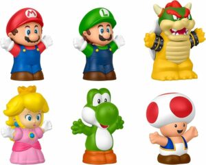 Fisher-Price Little People Toddler Toy My Mario 6-Piece Character Figure Set