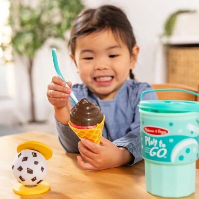MELISSA & DOUG Play To Go Ice Cream Play Set Toy