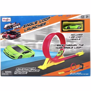 Maisto Single Loop Launcher with Die Cast Green Lamborghini Racer Car