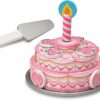 Melissa & Doug Triple-Layer Party Cake Wooden Play Food Set