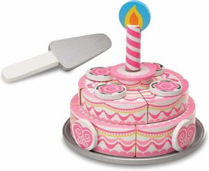 Melissa & Doug Triple-Layer Party Cake Wooden Play Food Set