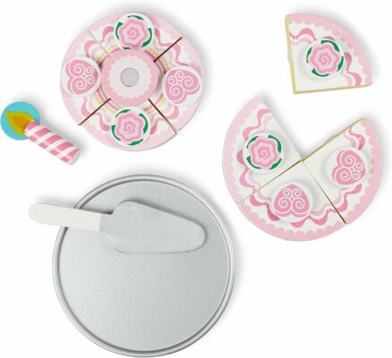 Melissa & Doug Triple-Layer Party Cake Wooden Play Food Set