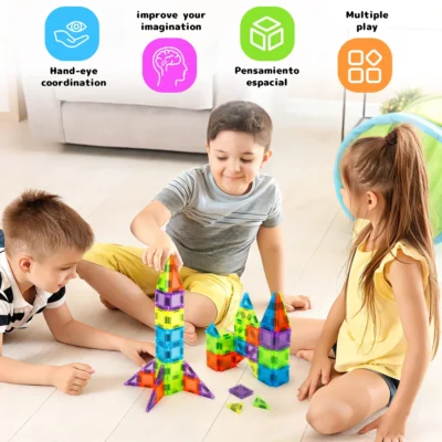 50PCS Magnetic Blocks Building Set Magnet Tiles for Kids