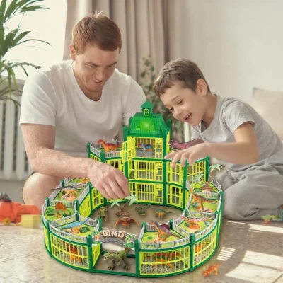 Dinosaur House Play Set with LED Light & Sound Dinosaur Theme Park