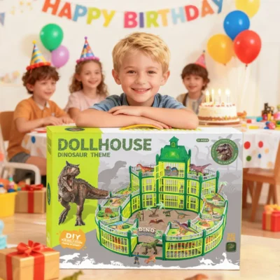 Dinosaur House Play Set with LED Light & Sound Dinosaur Theme Park