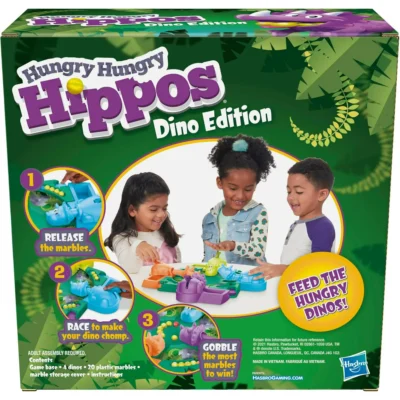 Hasbro Gaming Hungry Hungry Hippos Dino Edition Board Game