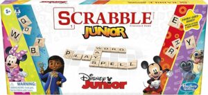 Hasbro Gaming Scrabble Junior Disney Junior Edition Double Sided Board Game