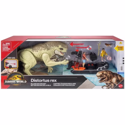 Jurassic World Rebirth Distortus Rex Island Escape Action Figure Set
