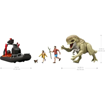 Jurassic World Rebirth Distortus Rex Island Escape Action Figure Set