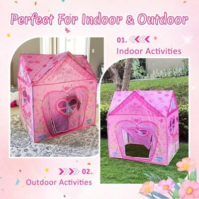 Kids Princess Castle Tent for Kids Indoor Outdoor Playhouse