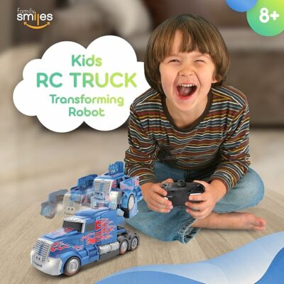 Kids Transforming Robot RC Truck Toys for Boys