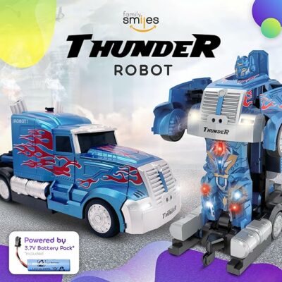 Kids Transforming Robot RC Truck Toys for Boys