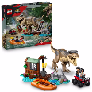 LEGO Jurassic World T. rex River Escape Dinosaur Toy For Kids
