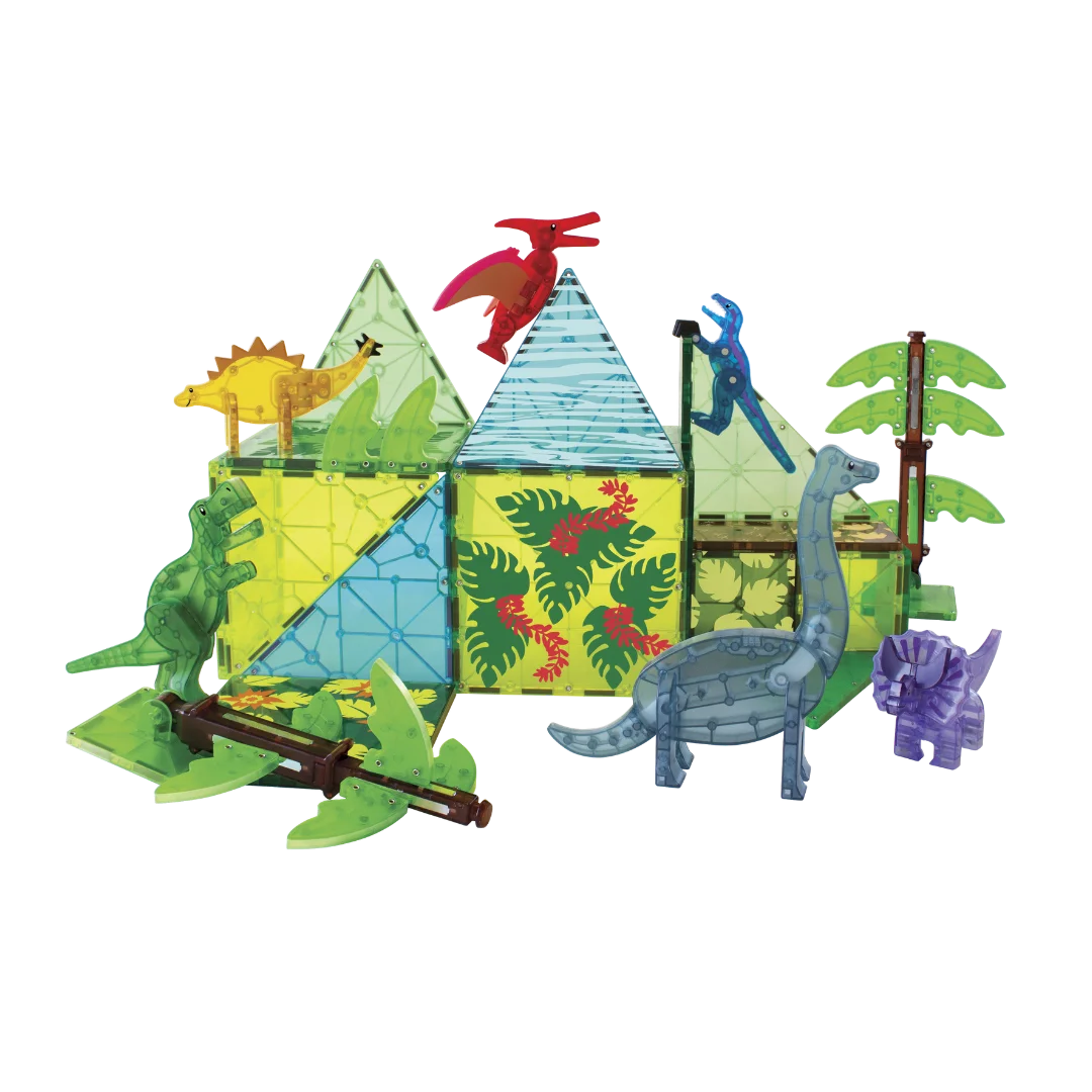 MAGNA-TILES Dino World XL 50-Piece Magnetic Construction Set MAGNA-TILES Dino World XL 50-Piece Magnetic Construction Set
