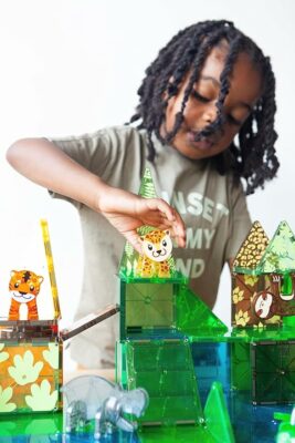 MAGNA-TILES Jungle Animals 25-Piece Magnetic Construction Set