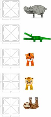 MAGNA-TILES Jungle Animals 25-Piece Magnetic Construction Set
