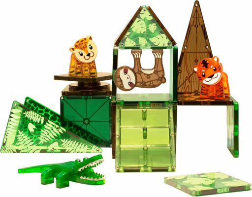MAGNA-TILES Jungle Animals 25-Piece Magnetic Construction Set