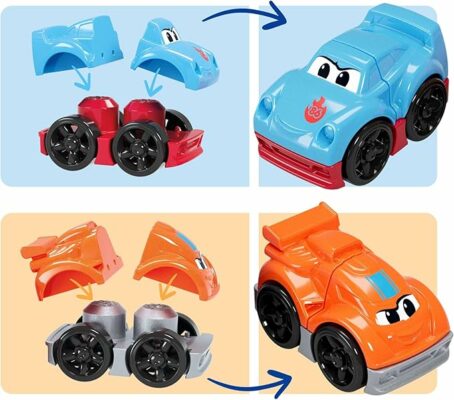 MEGA BLOKS First Builders Toddler Building Blocks Toy Set Build & Race Rig