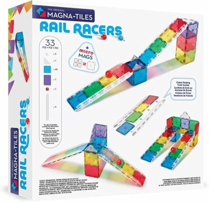 Magna-Tiles Rail Racers 33-Piece Magnetic Construction Set