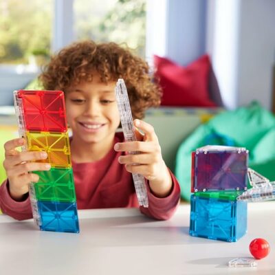 Magna-Tiles Rail Racers 33-Piece Magnetic Construction Set