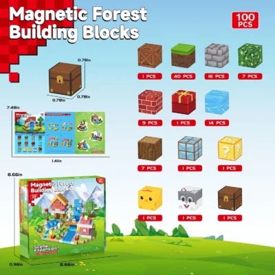 Magnetic Blocks Cube Game 100 PCS