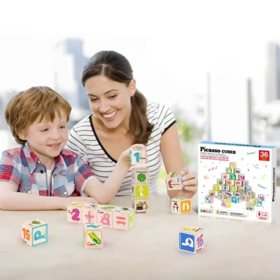 Magnetic Puzzle Cubes 216 Patterns Alphabet Numbers & Shapes 36 PCS