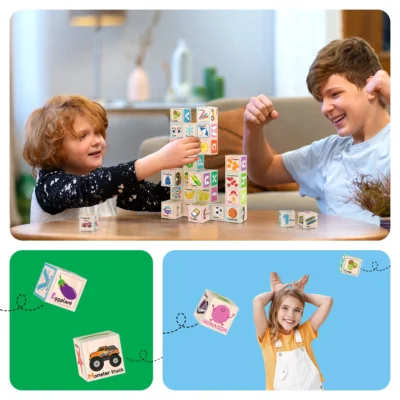 Magnetic Puzzle Cubes 216 Patterns Alphabet Numbers & Shapes 36 PCS
