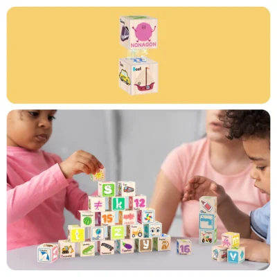 Magnetic Puzzle Cubes 216 Patterns Alphabet Numbers & Shapes 36 PCS