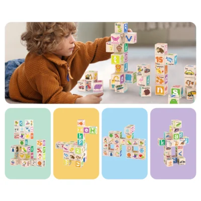 Magnetic Puzzle Cubes 216 Patterns Alphabet Numbers & Shapes 36 PCS