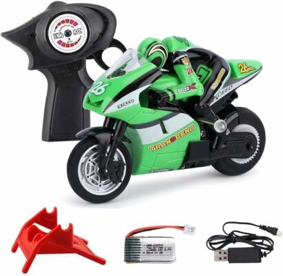 Mini RC Motorcycle 2.4G Full Proportional Remote Control Electric Drift Bike